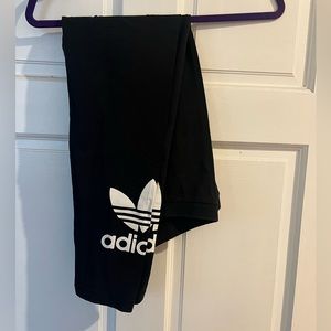 ADIDAS ORIGINALS TREFOIL LEGGINGS AJ8153 BLACK/WHITE WOMENS RUNNING SIZE LARGE